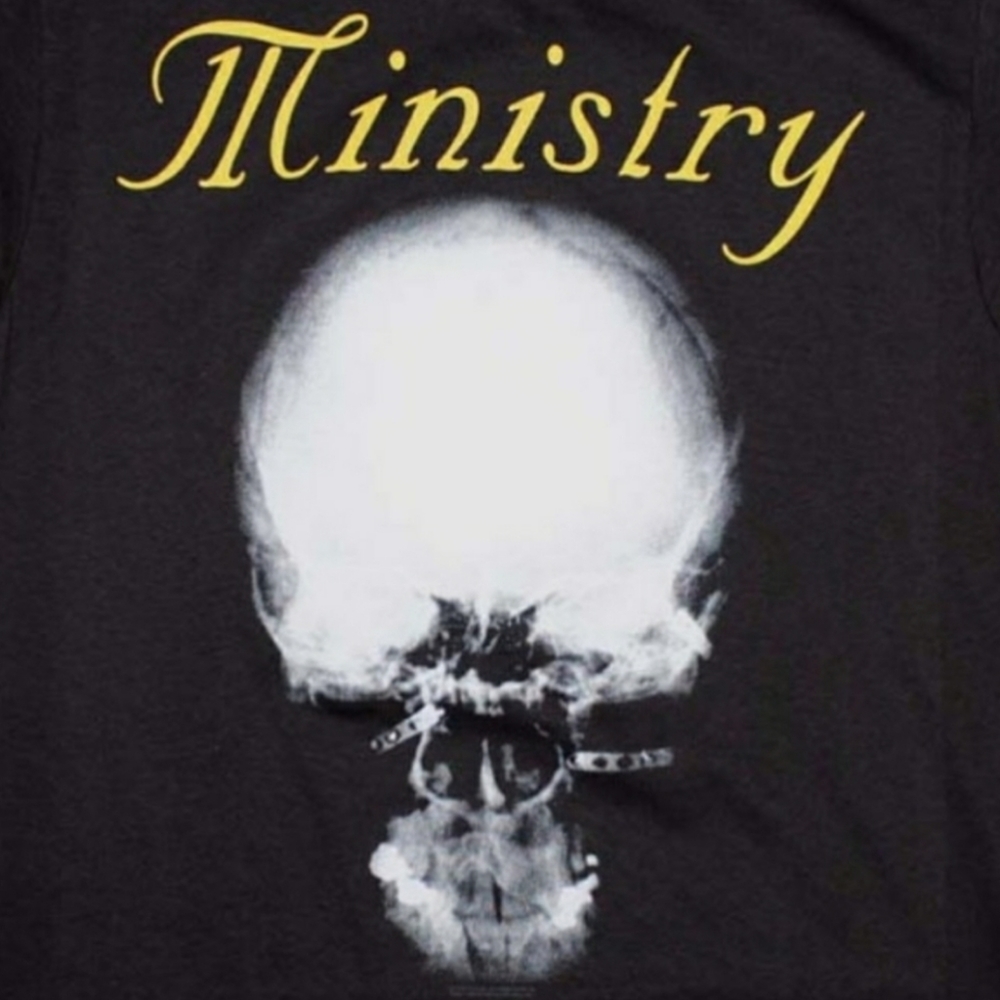 Ministry Mind Skull Heavy Metal Band Shirt - Picture 3 of 3